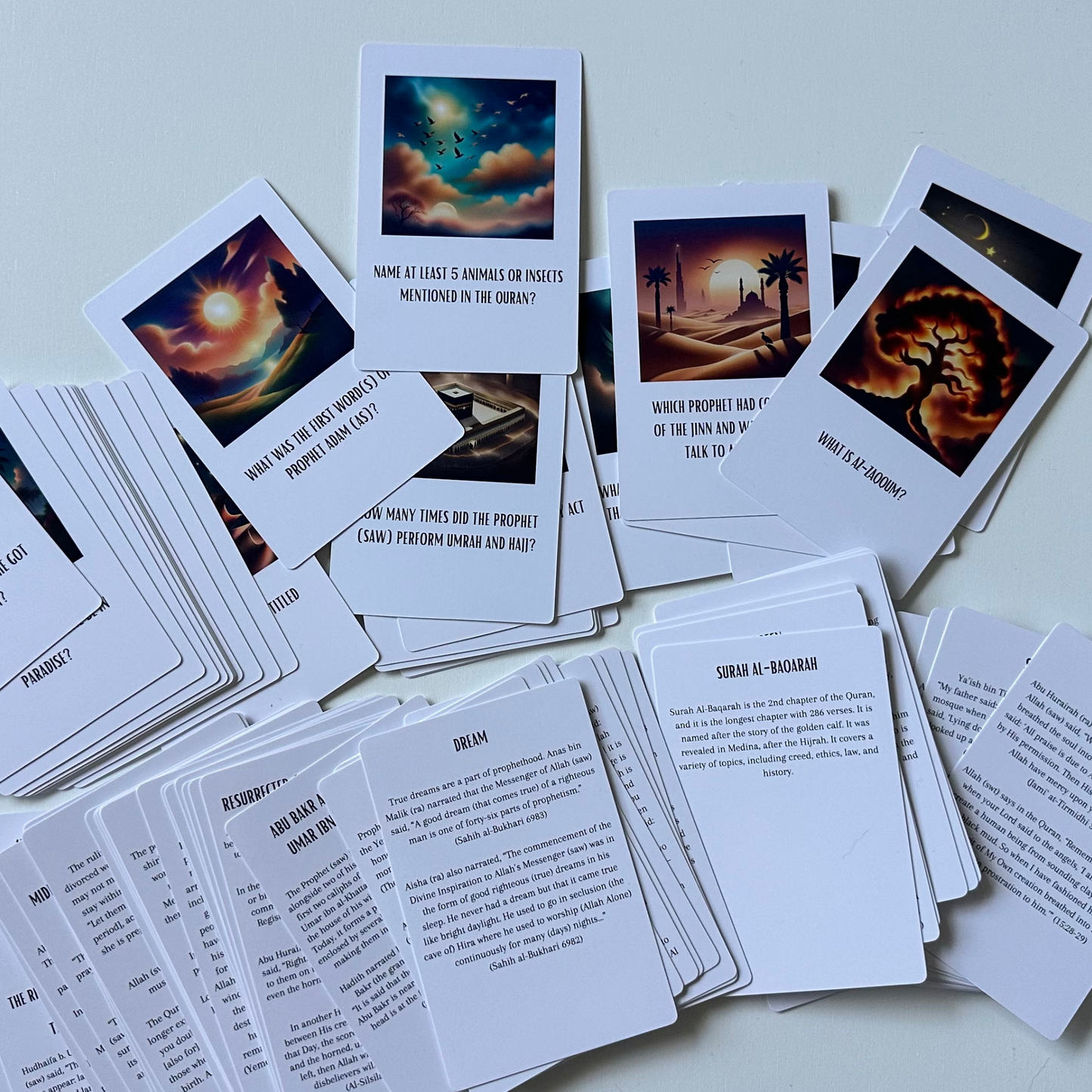 Islamic Muslim game cards with pictures
