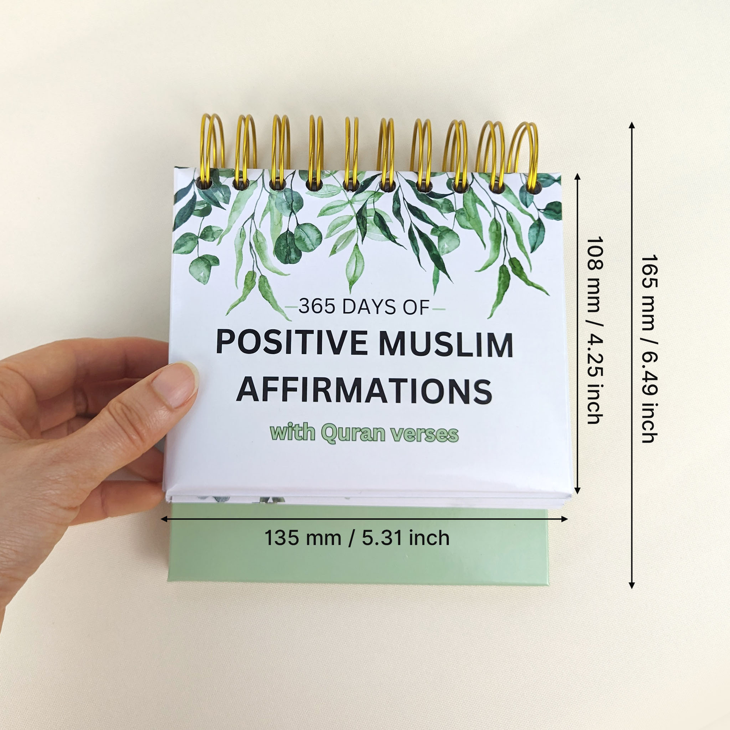 365 Days of Positive Islamic Desk Calendar with Quran Verses