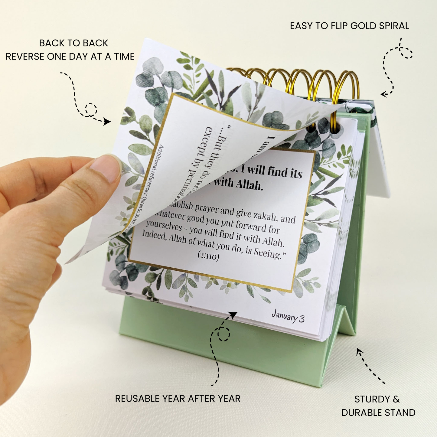 365 Days Flipping Desk Calendar for Muslims