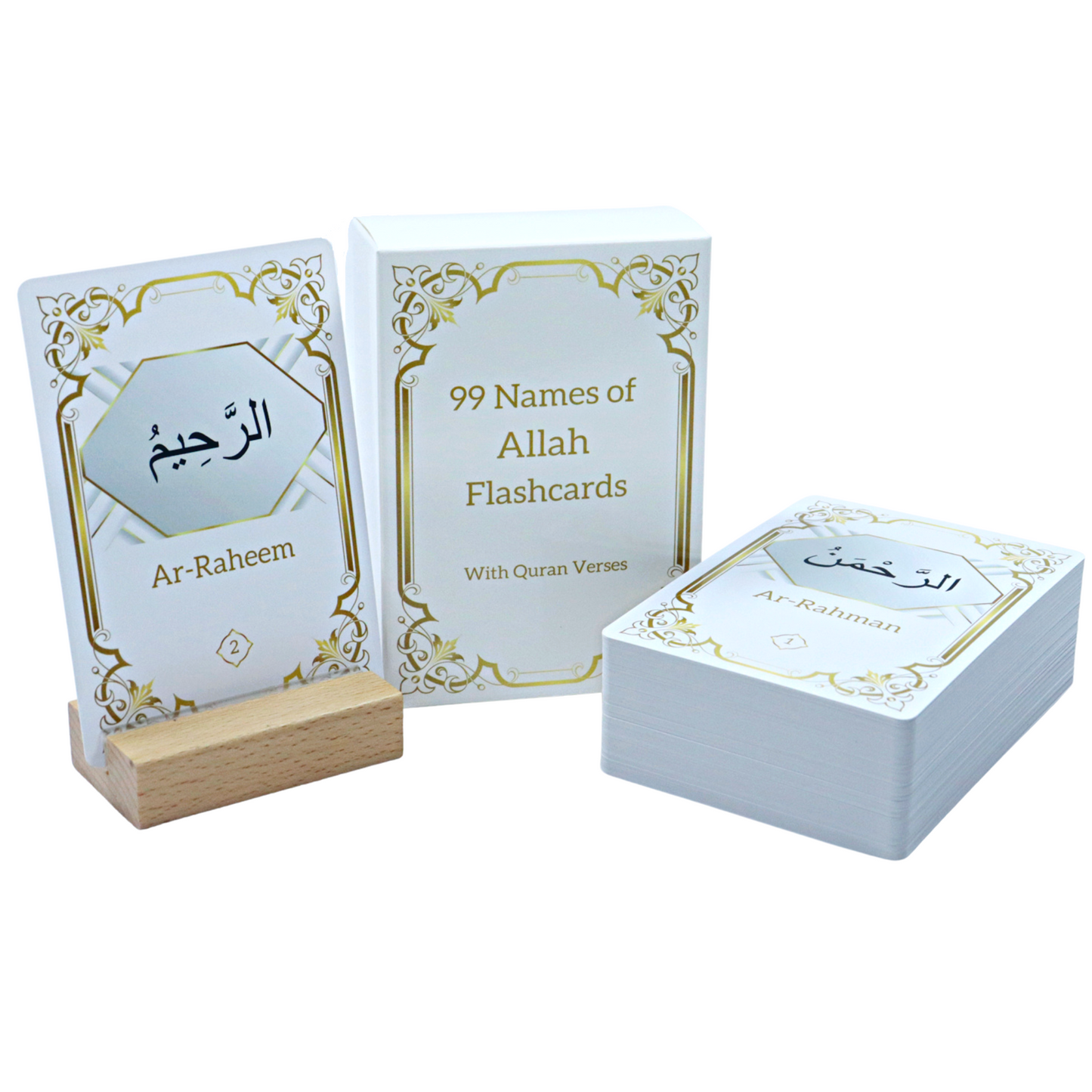 99 names of allah flashcards with quran verses